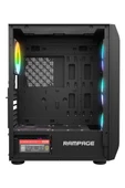 HOLLOW 650W 80+ 4*12cm ARGB Fan+Kontrolcü Temperli Camlı Mid-T Gaming Oyuncu Kasası - 4