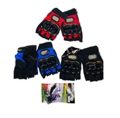 Pro-Biker Parmaksız Korumalı Eldiven Kırmız-Siyah L - 1