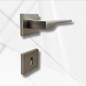 Marelli STILO inox saten renkli italyan tipi kare rozetli 1. KALİTE kapı kolu - 1