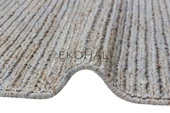 Fine Koleksiyonu Jüt ile üretilen el dokuma sisal kilim Slate Natural - 2