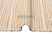 Juno Koleksiyonu Jüt ile üretilen el dokuma sisal kilim ECH 05 Natural Grey - 2