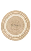 Juno Koleksiyonu Jüt ile üretilen el dokuma sisal kilim ECH 01 Natural White - 2