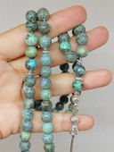 Afrika Turkuazı Taşı 99luk Tesbih 8mm (3871) thumbnail 2