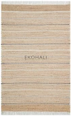 Juno Koleksiyonu Jüt ile üretilen el dokuma sisal kilim ECH 05 Natural Grey - 1