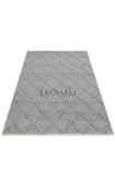 Jade Koleksiyonu Yün ile üretilen örme el halısı Diamond Grey - 4