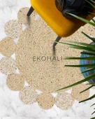 Patna Koleksiyonu Jüt Örgü Halı PTN 03 Natural White - 1