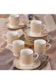 Güral Porselen Camelıa 12 Parça 6 Kişilik Bone Türk Kahvesi Fincan Takımı - 2511 thumbnail 1