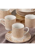 Güral Porselen Camelıa 12 Parça 6 Kişilik Bone Türk Kahvesi Fincan Takımı - 2511 thumbnail 2