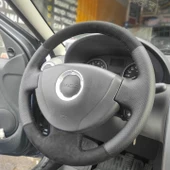 Renault Clio 2 Araca Özel Direksiyon Kılıfı (NOKTA ALCANTRA) thumbnail 2