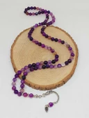 Akik Taşı Mor Renk 99luk Tesbih 8mm (7777) thumbnail 4