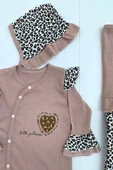 Leopar Desenli 8 Parça Bebek Hastane Çıkış Takım Seti - 2