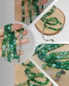 Akik Taşı Yeşil Renk 99luk Tesbih 8mm (7888) thumbnail 1