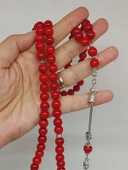 Mercan Taşı 99luk Tesbih 8-9mm (Boyalıdır) (1911) thumbnail 5