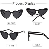 Siyah Renk Kalp Şekilli Parti Gözlüğü thumbnail 3