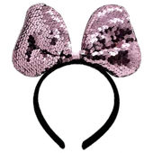 Renk Değiştiren Pullu Fiyonk Parti Tacı Pembe Gümüş thumbnail 2