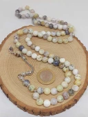 Beyaz Alacalı Opal Taşı 99luk Tesbih 8mm (36140) thumbnail 6