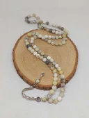 Beyaz Alacalı Opal Taşı 99luk Tesbih 8mm (36140) thumbnail 4