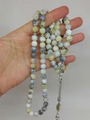 Beyaz Alacalı Opal Taşı 99luk Tesbih 8mm (36140) thumbnail 5