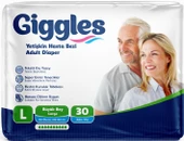 Giggles Hasta Bezi Yetişkin Bel Bantlı Tekstil Yüzey Büyük - Large (L) 150 Adet (5PK*30) - 2