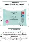 BYPHASSE Aloe Veralı Makyaj Temizleme Mendili Hassas Ciltler 20 adet - 4