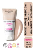 BYPHASSE Anti-Aging Renkli Sıvı Güneş Kremi Medium Renk- Yeni Nesil Güneş Filtreli Hibrit Formül 50ml - 1
