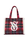 Victoria's Secret Kenarları Polarlı Ekoseli Tote Çanta - 1