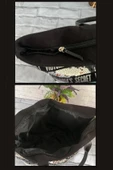 Victoria's Secret Vs Gümüş Pullu Payet İşlemeli Carryall Tote & Mini Clutch Set - 8