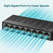 TP-LINK LS1008G 8PORT 10/100/1000 YÖNETİLEMEZ SWITCH - 3