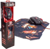 Hello Hl-39 Kablolu Oyuncu Mouse + Mouse Pad - 1