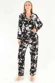 DoReMi Floral Pattern Uzun Kollu Kadın Pijama Takım - 1
