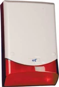 KTD Kdt PS-128P1/R Piezzo Flaşörlü Harici Siren (Pil Dahil, Flaşör Rengi: Kırmızı) - 1