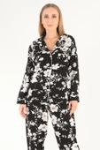 DoReMi Floral Pattern Uzun Kollu Kadın Pijama Takım - 2
