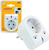 Ucomen Akım Korumalı Tekli Priz Ucomen Beyaz - 1
