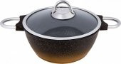 Emsan Kuvars 24 cm Derin Tencere - Siyah Gold - 3