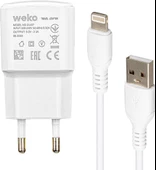 WEKO WK-21437 IP 2.1 AMPER ŞARJ BAŞLIK ADAPTÖRÜ + LIGHTNING KABLO (NO:3) - 1