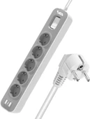 Vea VE-NOVA105 A Class 5'li Anahtarlı 1.5 Metre Akım Korumalı Grup Priz (Made In Malaysıa) - 1