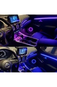 ARAÇ İÇİ ATMOSFER AYDINLATMA AMBİYANS SESE DUYARLI RGB LED NEON APP KONTROLLÜ AYAK ALTI 18 PARÇA - 8