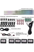 ARAÇ İÇİ ATMOSFER AYDINLATMA AMBİYANS SESE DUYARLI RGB LED NEON APP KONTROLLÜ AYAK ALTI 18 PARÇA - 6