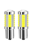 MERCEKLİ GERİ VİTES-SİNYAL-STOP AMPULÜ 33 LEDLİ 93 TİP TEK DUY P21W BA15S 1156 BEYAZ RENK -2 ADET- - 7