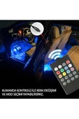 AYAK ALTI KUMANDALI LED AYDINLATMA 12 LEDLİ RGB AMBİYANS MÜZİĞE VE SESE DUYARLI ARAÇ-KARAVAN-SUV - 2