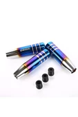 BRİDE YANMIŞ MAVİ STİL MANUEL VİTES TOPUZU HER ARACA UYUMLU 13 CM ALÜMİNYUM SPORT UNİVERSAL - 1