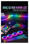 ARAÇ İÇİ ATMOSFER AYDINLATMA AMBİYANS SESE DUYARLI RGB LED NEON APP KONTROLLÜ AYAK ALTI 18 PARÇA - 4
