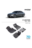 MERCEDES C CLASS W205 2014-2018 ARACA ÖZEL 7D HAVUZLU PASPAS TAKIM 5CM DERİN KOKUSUZ YANLARI KAPLAR - 1