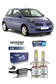 NİSSAN MİCRA K12 KASA 2003-2010 ARACA ÖZEL H4 LED XENON SENTİNEL PREMİUM 15BİN LÜMEN - 1