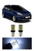 FORD C-MAX 2007-2015 UYUMLU GERİ VİTES AMPULÜ 144 LEDLİ BEYAZ P21W 93 TİP TEK DUY DÜZ TIRNAK 2 ADET - 1