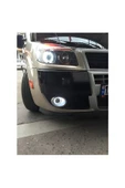 Mercekli Angel Led Sis Farı Halkalı Gündüz Sis Farı 76 mm Beyaz Su Geçirmez Metal Gövde 2 Adet - 3