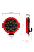 PROJEKTÖR ÇALIŞMA LAMBAS 17 LED 51W KAPUT ÜSTÜ-SİS LAMBAS OFFROAD-ATV-TRAKTÖR-İŞMAKİNASI-KARAVAN-TIR - 3