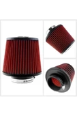 K&N YÜKSEK PERFORMANS ARTTIRICI AÇIK HAVA FİLTRESİ UNİVERSAL KIRMIZI GÜÇ ARTIRICI FİLTRE 76MM - 6