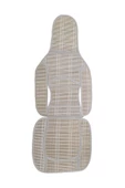 OTO ARAÇ MİNDERİ ÖN İKİLİ KOLTUK TAKIM BAMBU MİNDER BEL DESTEKLİ TERLETMEZ NEFES ALAN YAPI NATURAL - 2