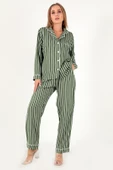 DoReMi Stripes Uzun Kollu Kadın Pijama Takım thumbnail 6